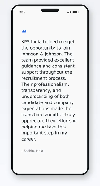 Candidate testimonial